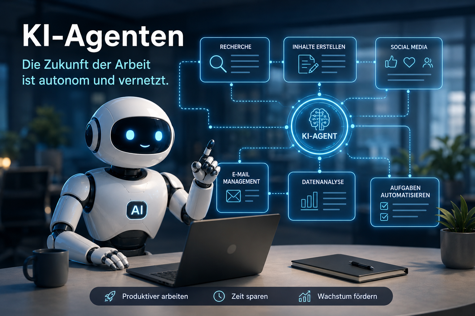 AI-agent werkt aan verschillende taken